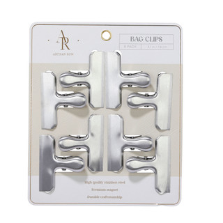 Thumbnail 1: ARTISAN ROW 8 Pk Stainless Steel Bag Clips 