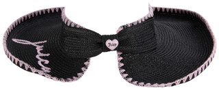 Thumbnail 2: Juicy Couture Women's Straw Logo Embroidered Visor  