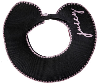 Thumbnail 4: Juicy Couture Women's Straw Logo Embroidered Visor  