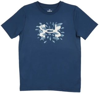 Thumbnail 1: Under Armour Juniors Boys Short Sleeve Swimming Fish Tee 