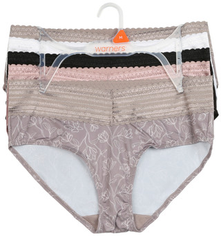 Thumbnail 1: Warner's 5 Pk Comfort Waist Lace Hipster Panties 