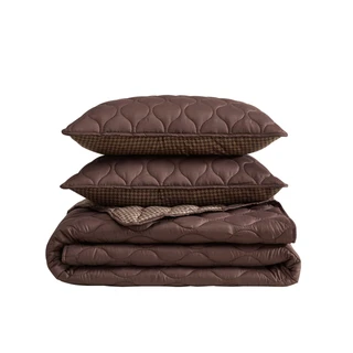 Thumbnail 6: Nautica Nautica Ogee Stitch Houndstooth Microfiber Quilt Set 