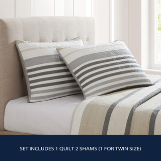 Thumbnail 13: Nautica Nautica Fairwater Cotton Quilt Set 