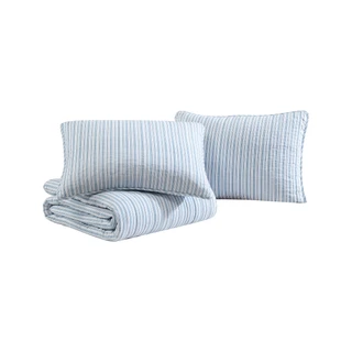 Thumbnail 14: Nautica Nautica Coleridge Stripe Cotton Quilt Set 