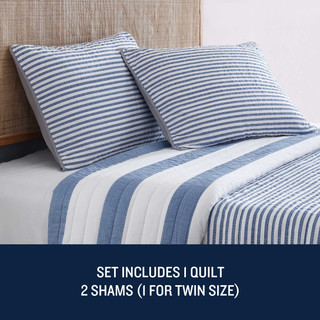 Thumbnail 6: Nautica Nautica Fairwater Cotton Quilt Set 