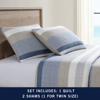 Thumbnail 18: Nautica Nautica Galewood Cotton Quilt Set 