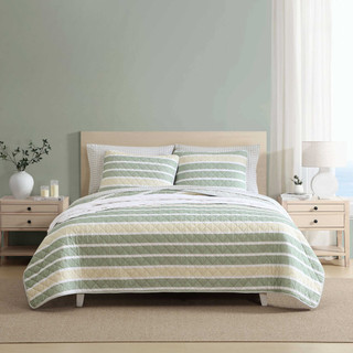 Thumbnail 1: Nautica Nautica Varadero Pinstripe Cotton Quilt Set 