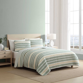Thumbnail 22: Nautica Nautica Varadero Pinstripe Cotton Quilt Set 