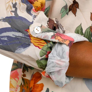 Thumbnail 2: FIGUEROA & FLOWER Plus Roll Tab Tie Font Print Top 