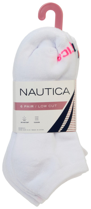 Thumbnail 1: Nautica Women's 6 Pk Athletic Lowcut Socks 