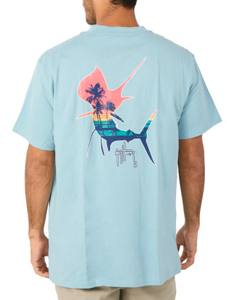 Thumbnail 1: Guy Harvey Men's Sunset Silhouette Marlin T-Shirt 