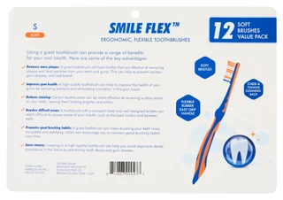 Thumbnail 2: Smile Flex 12 Pk Soft Bristle Toothbrushes  