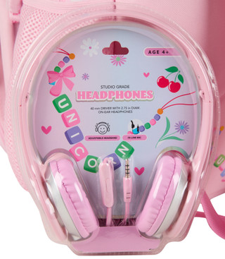 Thumbnail 2: Chasing Rainbows Unicorn Printed Laptop Backpack w/ Headphones 