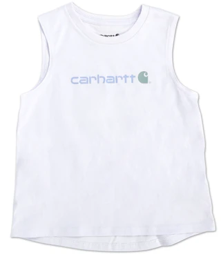 Thumbnail 2: Carhartt Little Girls Logo Muscle Tank 