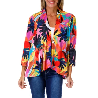 Thumbnail 1: Zac & Rachel Women's Open Front Long Sleeve Top 