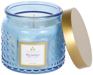 Thumbnail 1: SOY ESSENTIALS 11 oz Blue Jasmine Scented Candle 
