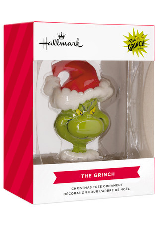 Thumbnail 2: THE GRINCH Grinch Head Christmas Ornament 