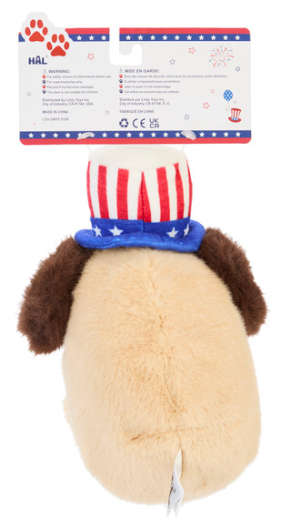 Thumbnail 2: Smoochy Pet Pals Liberty Pup Plush Dog Toy 