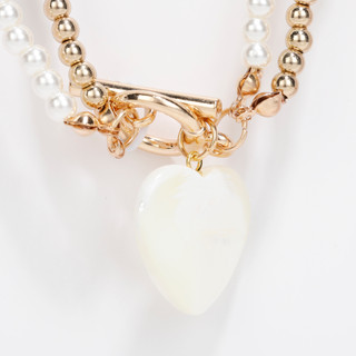 Thumbnail 3: Nicole Miller Double Layer Heart Pendant Necklace 