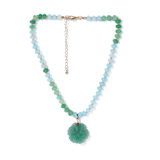 Thumbnail 2: Nicole Miller Gold Tone Beaded Flower Pendant Necklace 