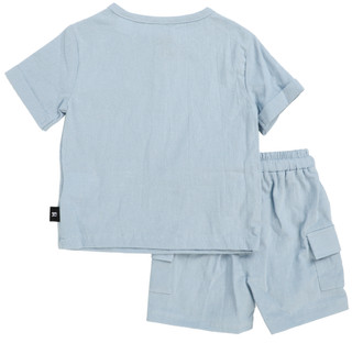 Thumbnail 2: Joe's Baby Boys 2 Pc Cotton Henley & Shorts 