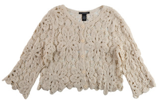 Thumbnail 1: Liv Plus Long Sleeve Crochet Flower Cardigan 