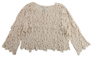 Thumbnail 2: Liv Plus Long Sleeve Crochet Flower Cardigan 