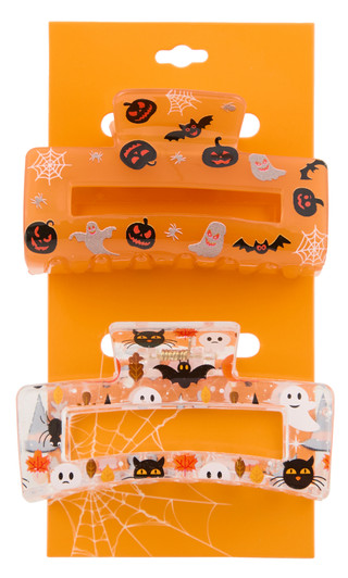 Thumbnail 1: UNCAS 2 Pk Halloween Hair Claw Clips 