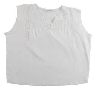 Thumbnail 1: Chelsea & Theodore Plus V-Neck Embroidered Top 