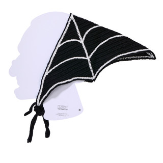 Thumbnail 2: Fantasia Accessories Halloween Spiderweb Crochet Head Scarf  
