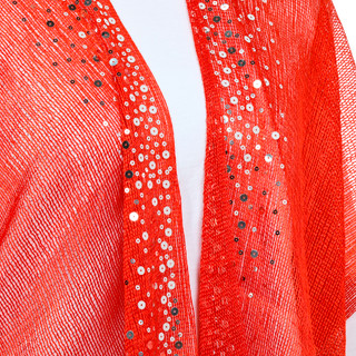 Thumbnail 2: Jessica McClintock Women's Solid Americana Sequence Fringe Kimono 