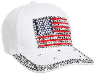 Thumbnail 1: LUCIANA Bling USA Flag Cap 