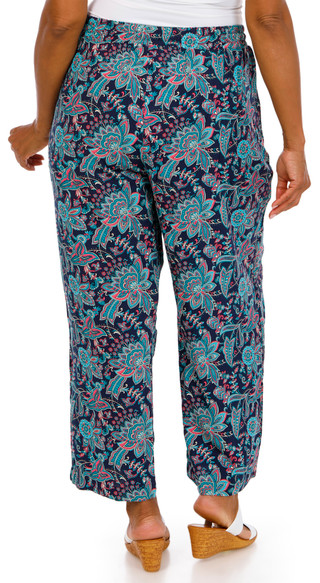 Thumbnail 2: Philosophy Plus Paisley Tie Waist Ankle Pants 