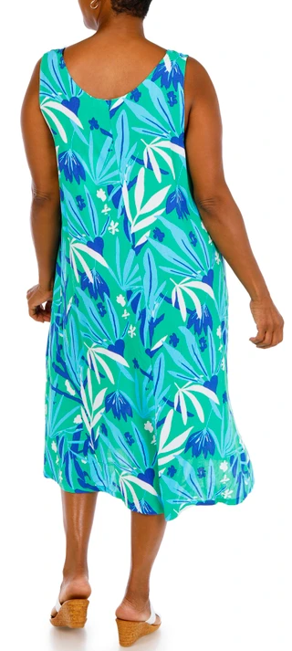 Thumbnail 4: Kaktus Plus Tropical Printed Crepon Dress 