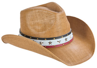 Thumbnail 1: MADD HATTER Vintage Americana Straw Cowboy Hat 