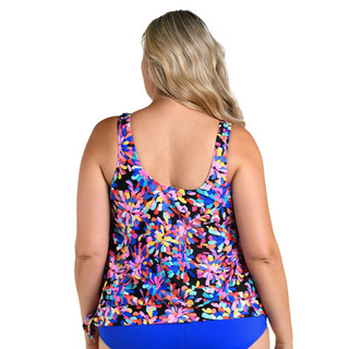 Thumbnail 3: Maxine of Hollywood Plus Banded Scoop Blouson Swim Tankini 