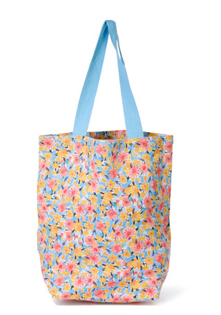 Thumbnail 3: Scribble 2 Pc Floral Print Tote Bag with Pouch 