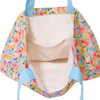 Thumbnail 4: Scribble 2 Pc Floral Print Tote Bag with Pouch 