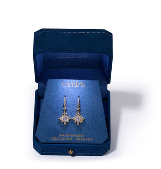 Thumbnail 2: Lumira Fine Silver Plated Oval Drop Earrings 