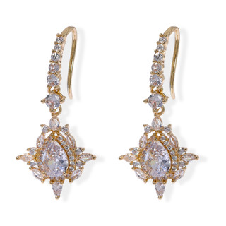 Thumbnail 1: Lumira Fine Silver Plated Oval Drop Earrings 