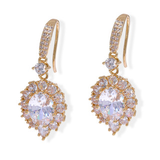 Thumbnail 1: Lumira Fine Silver Plated Pear Drop Earrings 