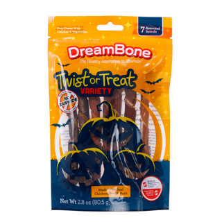 Thumbnail 1: DREAM BONE 7 Pc Chicken Twist Or Treat Dog Chews 