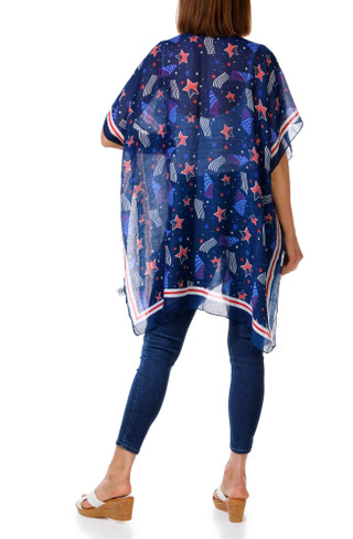 Thumbnail 2: Jessica McClintock Women's Americana Fireworks Kimono 
