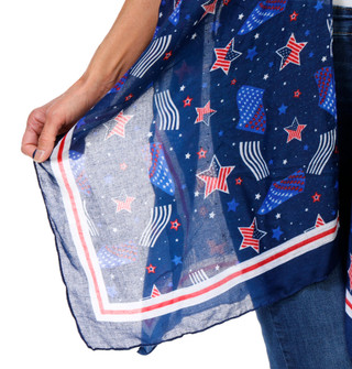 Thumbnail 3: Jessica McClintock Women's Americana Fireworks Kimono 
