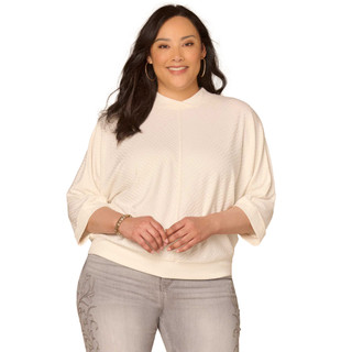 Thumbnail 1: Democracy Plus 3Q Sleeve Crew Neck Top 