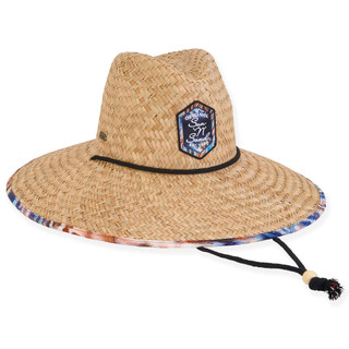 Thumbnail 1: Sun N' Sand Rush Straw Lifeguard Brim Hat 