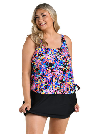 Thumbnail 1: Maxine of Hollywood Plus Faux Swim Skirtini 