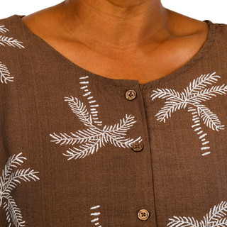 Thumbnail 2: Kaktus Couture Women's Plus Short Sleeve Button Front Top 