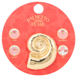 Thumbnail 1: Palmetto & Pearl Gold Shell Pin 