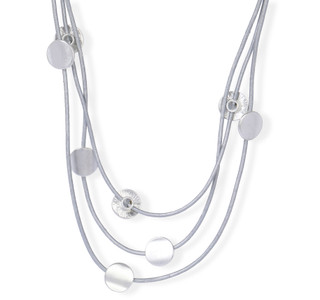 Thumbnail 2: Palmetto & Pearl 3 Row Disc Necklace 